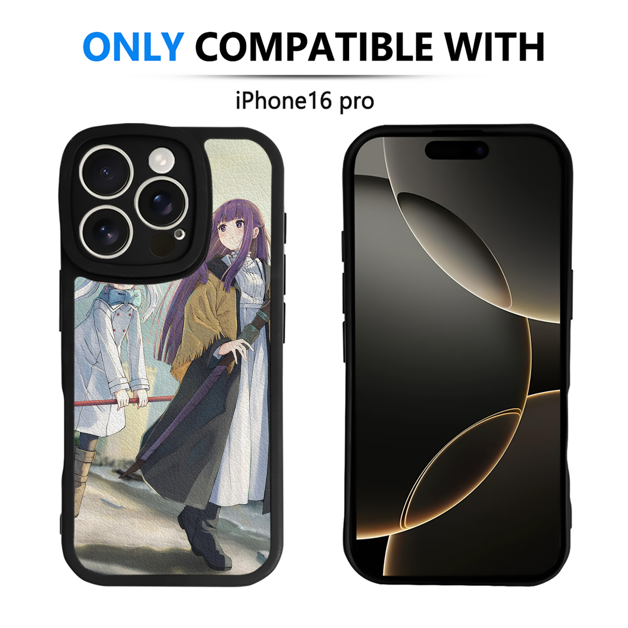 （画像用） 葬送のフリーレン Frieren 【iPhone 16シリーズ対応】シリコンスマホケース（レザー調） 材質：シリコン